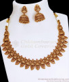 TNL1100 - 22K Antique Lakshmi Necklace Set Full Bridal Jewellery Design