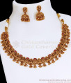 TNL1102 - Simple Design Nagas Antique Close Neck Necklace – Temple Jewellery for Weddings