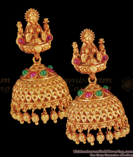 Antique hot sale temple jhumka