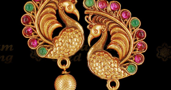 mini peacock gold mirror acrylic earrings — nummynims