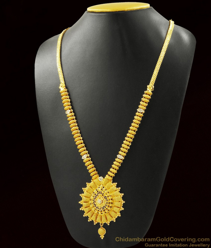 Kasu Malai, Ruby Stone Gold Plated Aaram, American Diamond Aaram ...