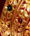 BR011-2.8 Size Gold Plated Broad Designer Party Wear Ennamel Bangles