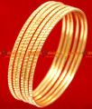 BR024-2.6 Size South Indian Gold Plated Bangle Thin Muthu Design