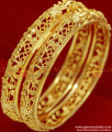 BR079-2.8 Size Gold Plated Butterfly Design South Indian Imitation Bangles