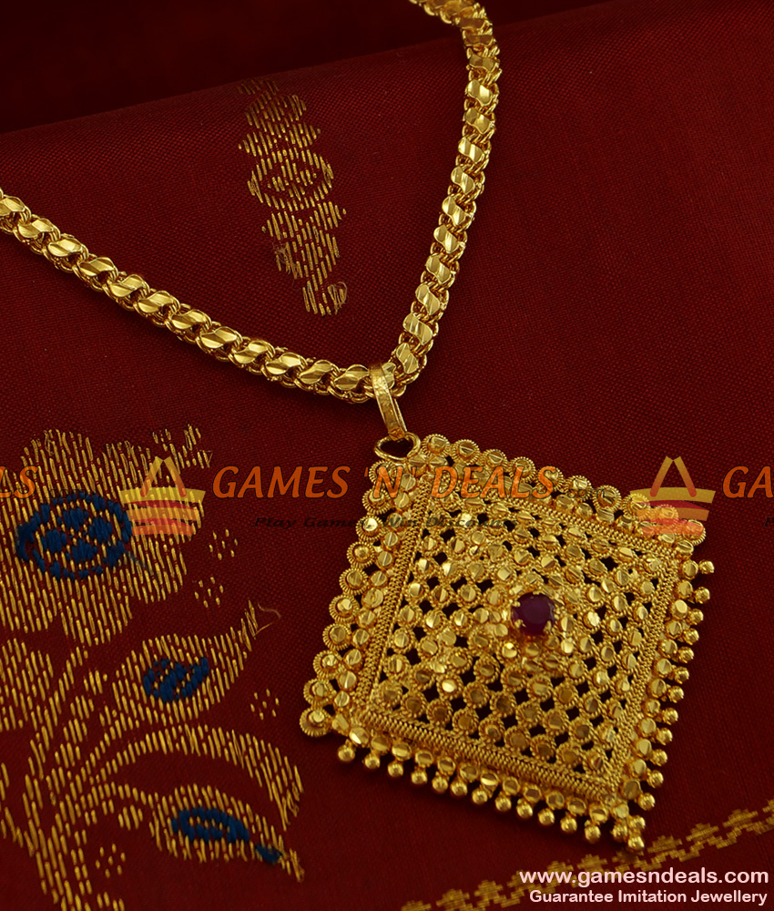 BGDR211 - Kerala Best Selling Traditional Imitation Dollar with Chain