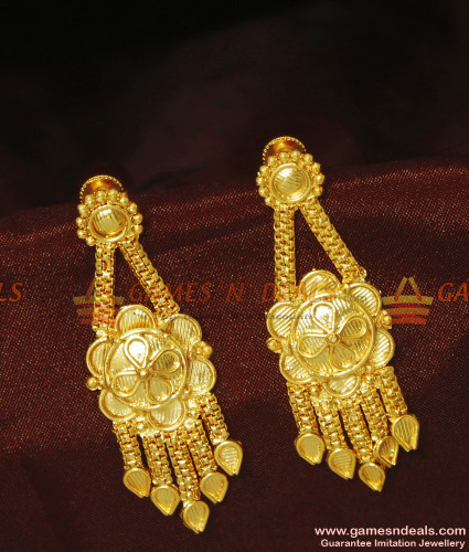 Buy Jfl - Jewellery For Less Traditional One Gram Gold Plated Round Floral  Golden Stud Fancy Earrings For Women Online at Best Prices in India -  JioMart.