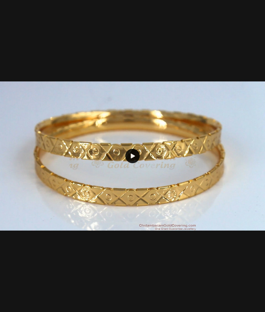 BR1514-2.6 Thick Daily Wear Original Impon Gold Bangle Collections From Chidambaram Gold Covering