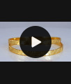 BR1768-2.6 Traditional Plain Design Gold Ethnic Bangles Daily Wear