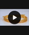 BR1890-2.10 Size Set Of Four Gold Imitation Bangle Spiral Design Womens Fashion