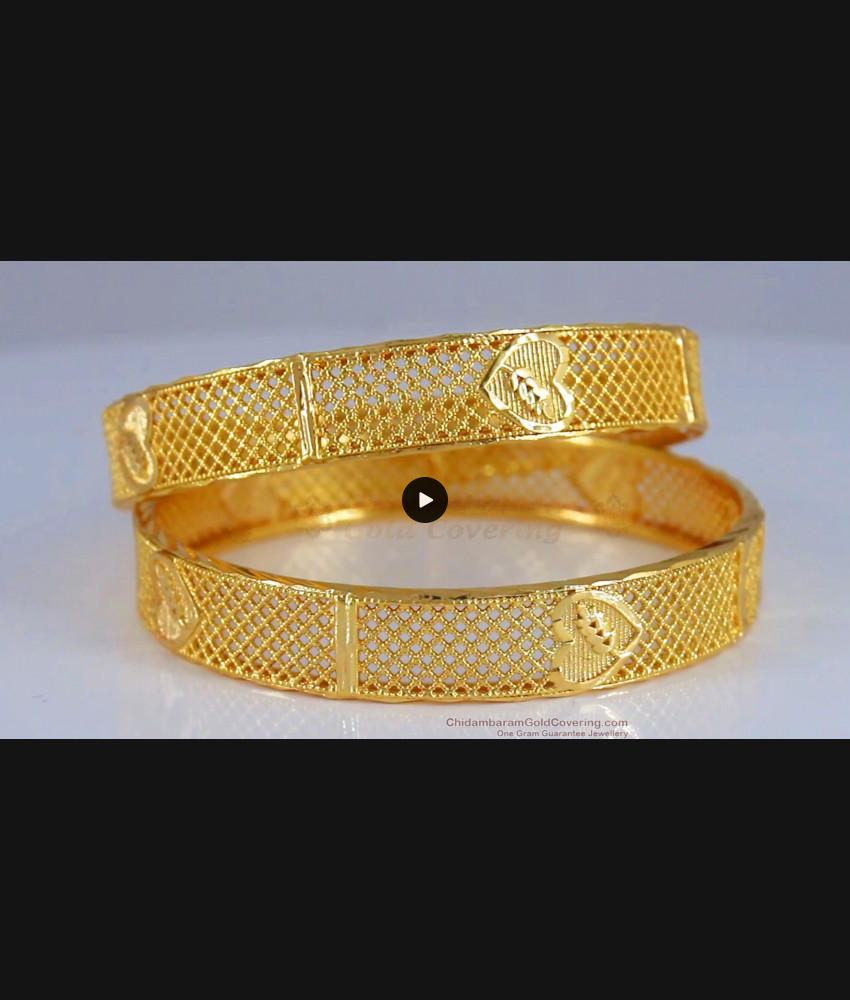 BR2006-2.8 Size One Gram Gold Bangle Bridal Wear Collection For Women