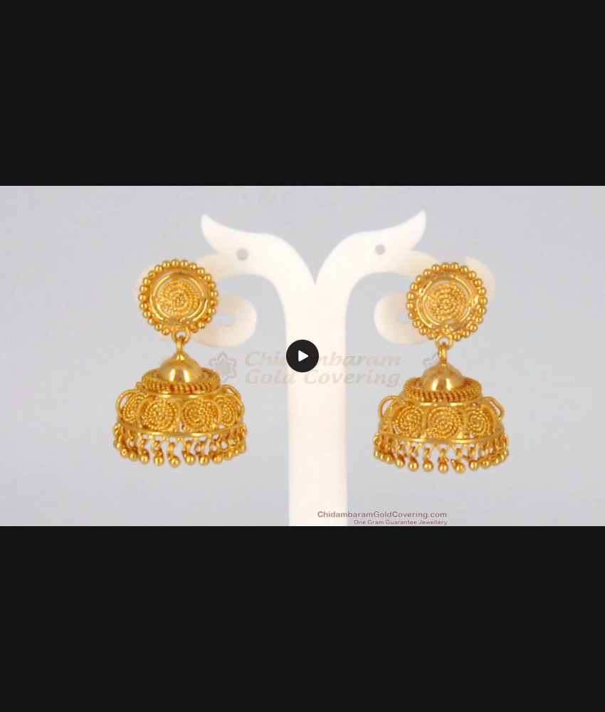 Umbrella Design gold Jimmiki Type Earrings For Bridal Wear  ER2193