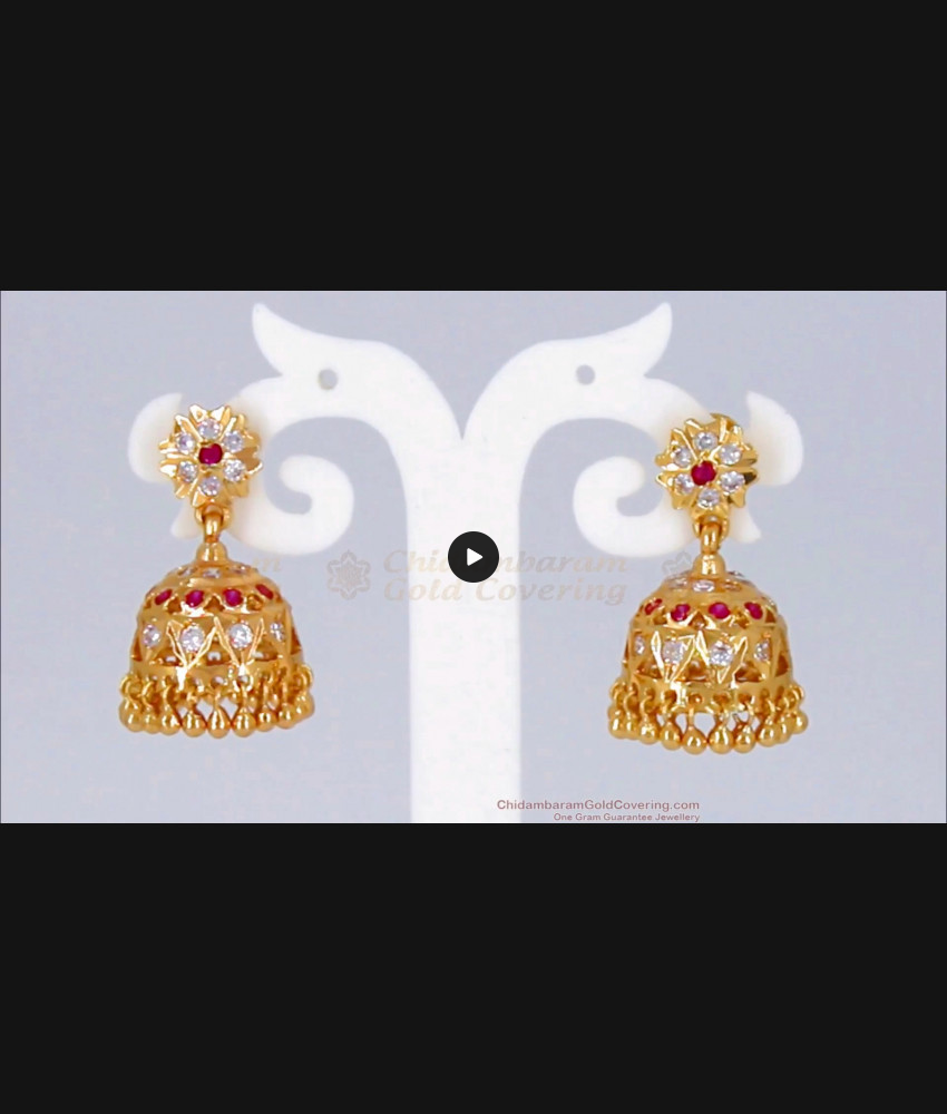 Buy Gold Jimiki Design Impon Earrings For Wedding Wear ER2221