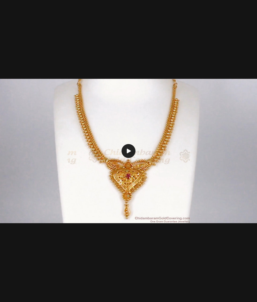 Lovely Hearty Design Type Gold Necklace Jewellery NCKN2031