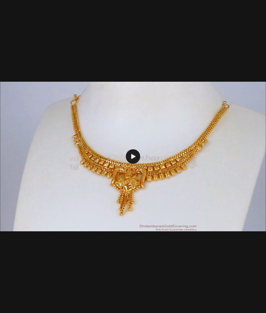 Unique One Gram Gold Design Necklace For Bridal Wear NCKN2109